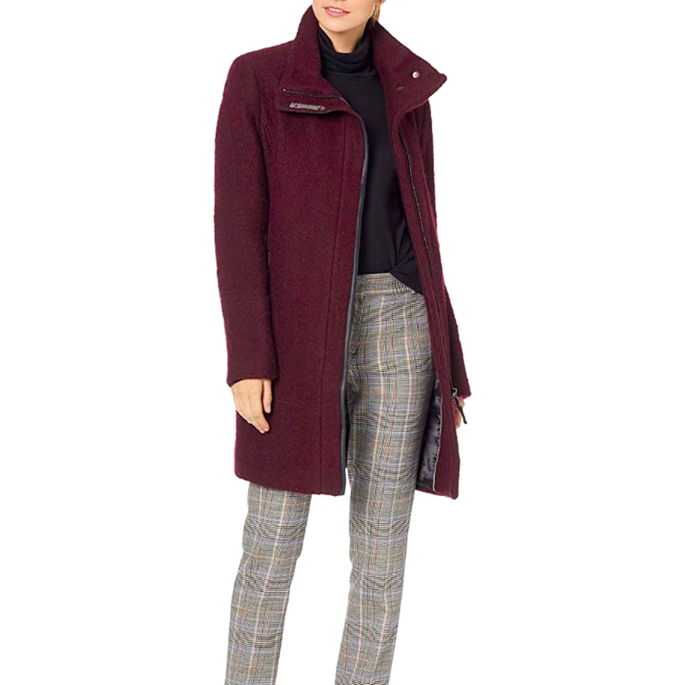 CALVIN KLEIN | Gorgeous Wool Coat | Burgundy | 2
